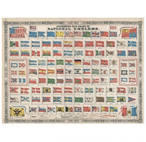 Puzzle de 1000 pièces vintage sur les drapeaux du monde.