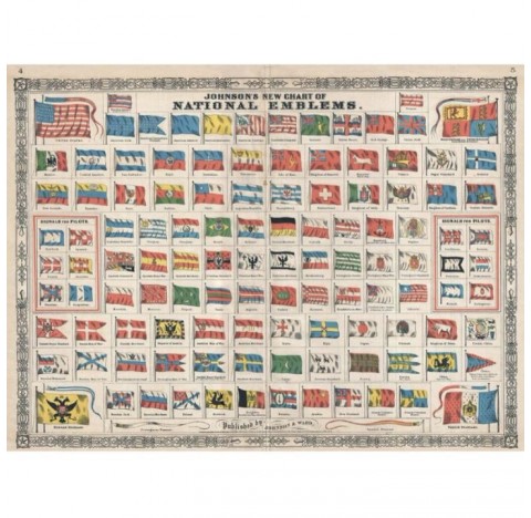 Puzzle de 1000 pièces vintage sur les drapeaux du monde.