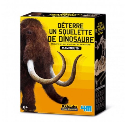 Kit de fouille dinosaure, je découvre la Préhistoire à travers des Mammouths