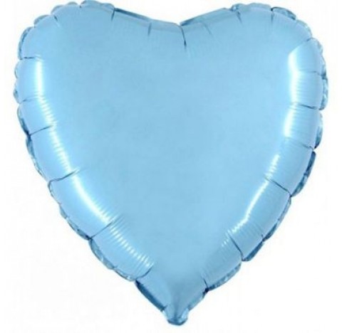 Grand ballon en mylar le Coeur bleu, gonflage à l'hélium et livraison à domicile possibles