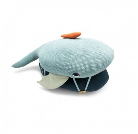 Gros coussin baleine bleue Oiseau Bateau