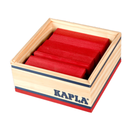 Kapla la boîte carrée 40 rouge