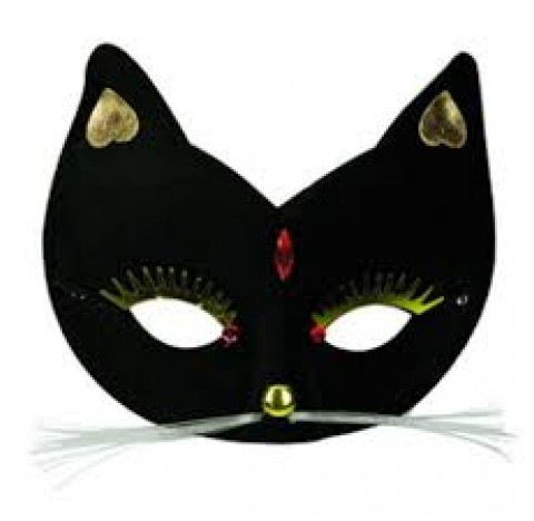 Masque de carnaval chat noir