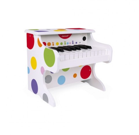 Piano en bois  électronique confetti multicolore
