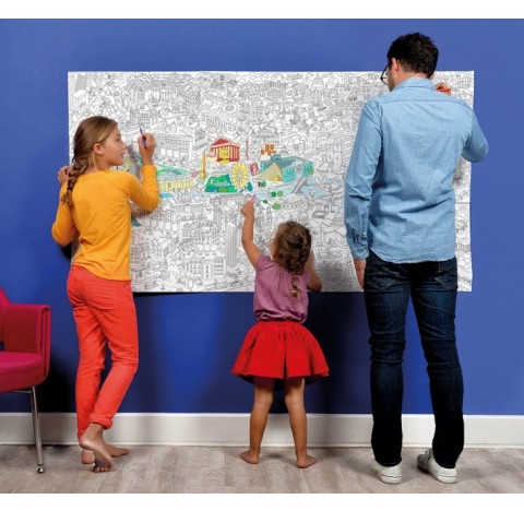 PARIS - COLORIAGE XXL Poster à colorier très grand format