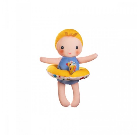 Adorable poupon de bain Gaspard et sa bouée canard