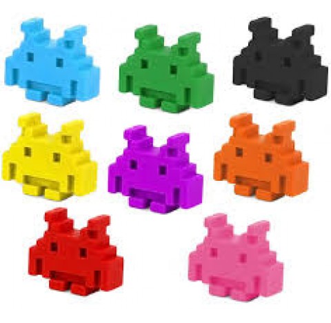 Crayons pastel Space Invaders