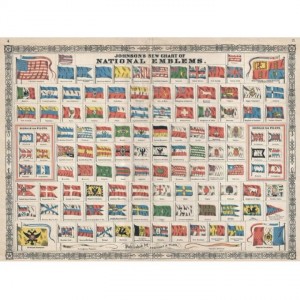Puzzle de 1000 pièces vintage sur les drapeaux du monde.