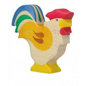 Jouet Coq en bois