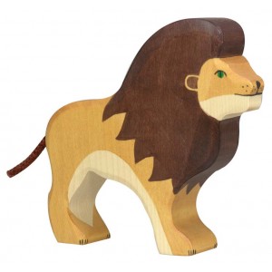 Jouet Lion en bois