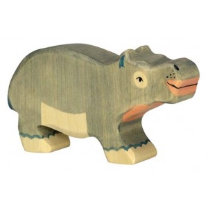 Jouet Bébé Hippopotame en bois