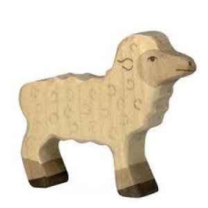Jouet Mouton en bois, idéal pour la crèche de Noël