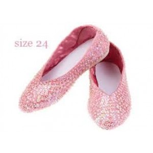 Chaussures en sequins roses taille 28