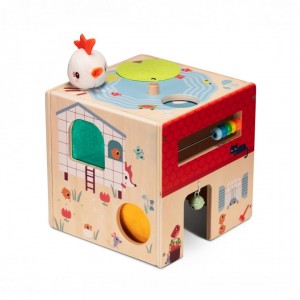 Cube ferme d'activités en bois, les Lilliputiens