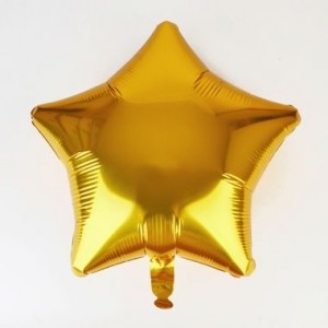 Grand ballon en mylar l'étoile doré, déjà,gonflé à l'hélium ( livraison à domicile possible)