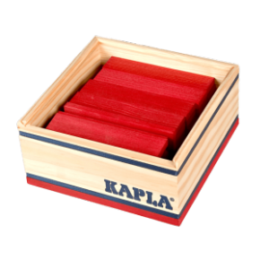 Kapla la boîte carrée 40 rouge