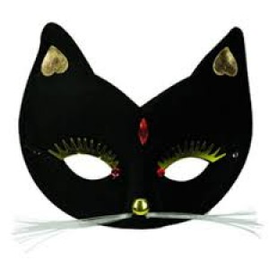 Masque de carnaval chat noir