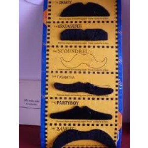 set de 6 fausses moustaches toutes différentes