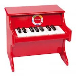 Piano en bois  rouge