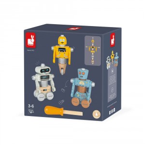 Jeu de construction Meccano en bois les 3 robots