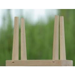Socle en bois de hêtre pour voilier de bassin, hauteur 12 cm