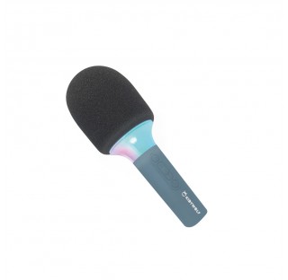 Micro Karaoke rechargeable sans fil avec lumières ( bleu)