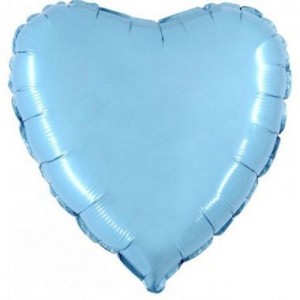 Grand ballon en mylar le Coeur bleu, gonflage à l'hélium et livraison à domicile possibles
