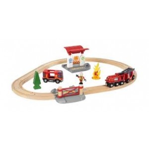 Circuit de train action pompiers Brio
