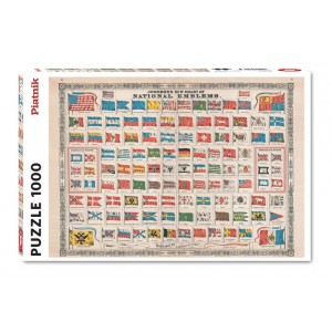Puzzle de 1000 pièces vintage sur les drapeaux du monde.