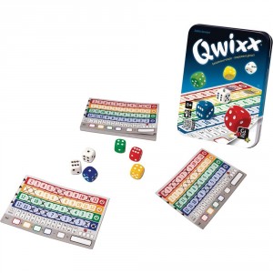 QWIXX,  Règles simplissimes, tours de jeu dynamiques, captivant jusqu’au dernier moment.