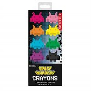 Crayons pastel Space Invaders